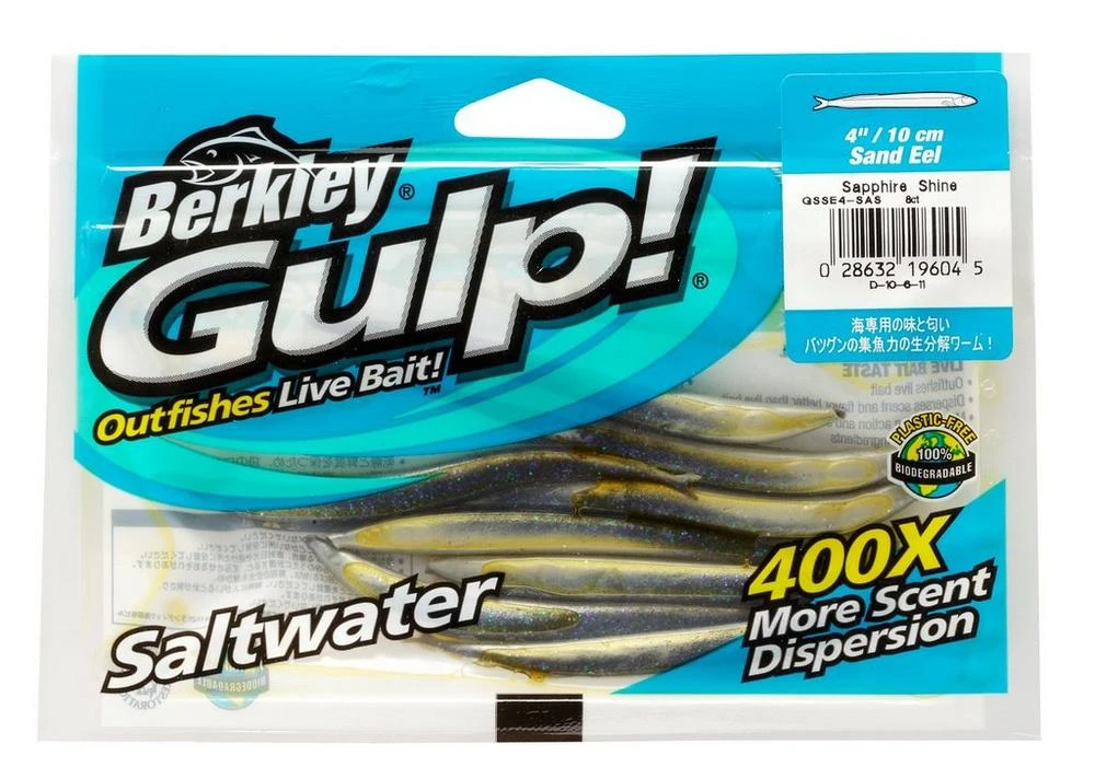 Berkley Gulp! Saltwater Sand Eel Soft Baits Lures 2 Berkley Gulp! Saltwater Sand Eel Soft Baits Lures