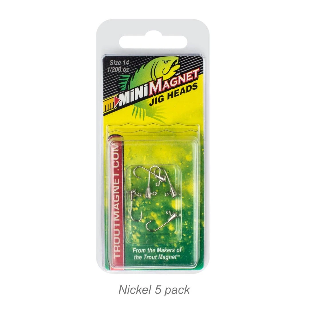 Leland Lures Mini Magnet Jig Heads - 1/200oz Nickel 5pk 2 Leland Lures Mini Magnet Jig Heads - 1/200oz Nickel 5pk