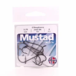 Mustad O'Shaughnessy Baitholder Hooks Black Knickel