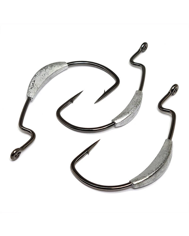Gamakatsu Extra Wide Gap (EWG) Monster Weighted Hooks NS Black Terminal Tackle 3 Gamakatsu Extra Wide Gap (EWG) Monster Weighted Hooks NS Black Terminal Tackle