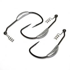 Gamakatsu Superline Spring Lock Weighted Hooks NS Black Terminal Tackle