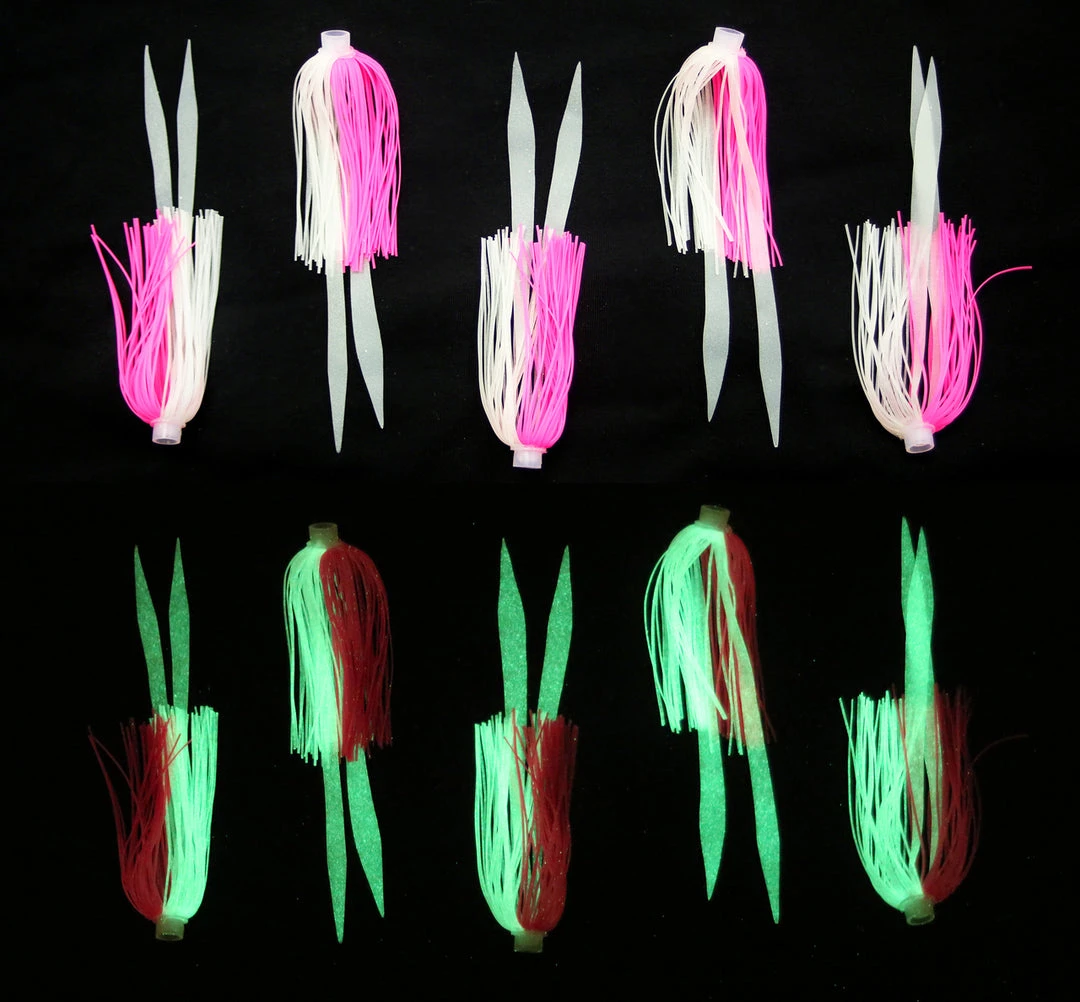 Lures Jigging World Micro Silicone Skirt Teasers 4 Lures Jigging World Micro Silicone Skirt Teasers