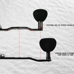 Jigging World - Power Handles For Penn Squall 400 & Fathom 400 Low Profile Reels