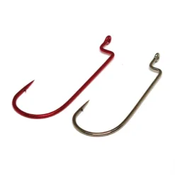 Gamakatsu Worm Offset Shank Round Bend Hooks Bronze Terminal Tackle