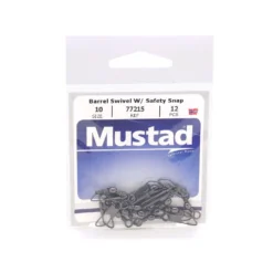 Mustad Barrel Swivels With Safety Snap