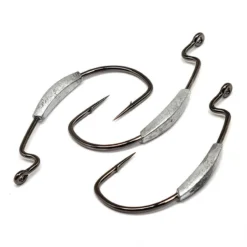 Terminal Tackle Gamakatsu Worm Superline Extra Wide Gap (EWG) Weighted Hooks NS Black 5 Terminal Tackle Gamakatsu Worm Superline Extra Wide Gap (EWG) Weighted Hooks NS Black