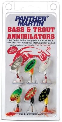 Lures Panther Martin Bass & Trout Annihilators 6 Pack Inline Spinners 1 Lures Panther Martin Bass & Trout Annihilators 6 Pack Inline Spinners