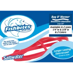 Fishbites Longer Lasting Bag O' Worms Soft Baits Lures 5 Fishbites Longer Lasting Bag O' Worms Soft Baits Lures