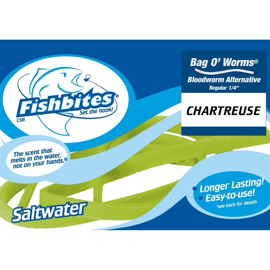 Fishbites Longer Lasting Bag O' Worms Soft Baits Lures 2 Fishbites Longer Lasting Bag O' Worms Soft Baits Lures