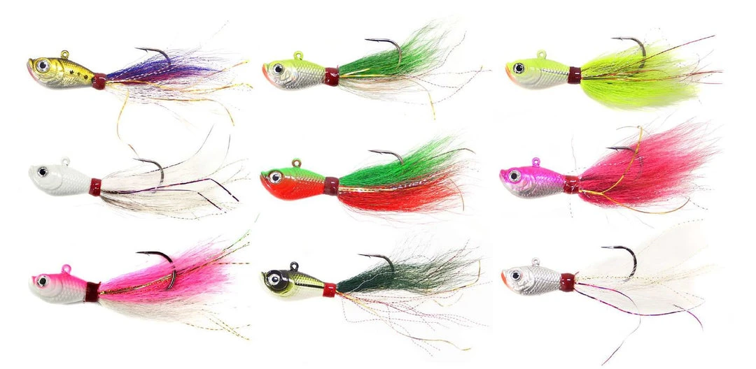 Lures Jigging World Premium Bucktail Jigs 1 Lures Jigging World Premium Bucktail Jigs