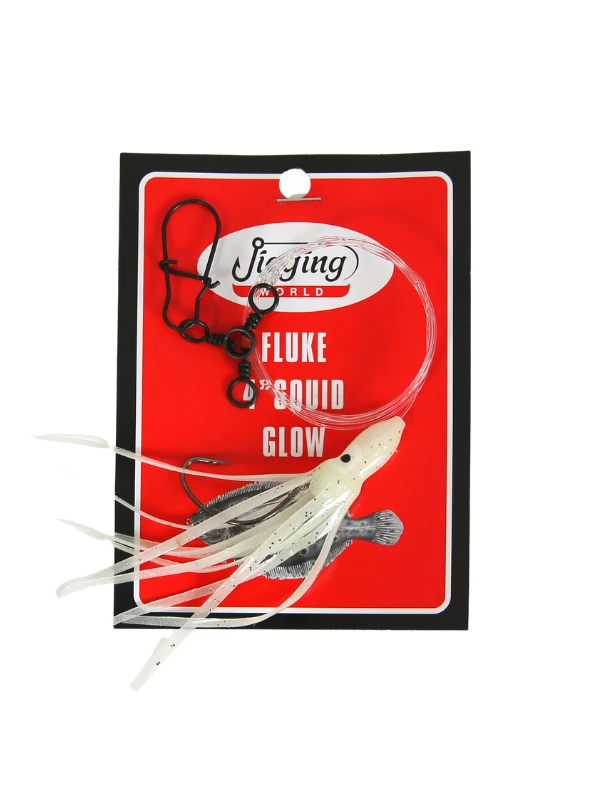 Terminal Tackle Jigging World Fluke Rigs With 4" Squid 4 Terminal Tackle Jigging World Fluke Rigs With 4" Squid