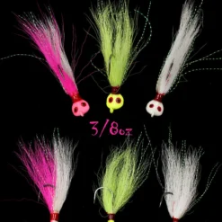 Jigging World Snake Head Bucktail Teasers Lures 10 Jigging World Snake Head Bucktail Teasers Lures