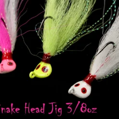 Jigging World Snake Head Bucktail Teasers Lures 9 Jigging World Snake Head Bucktail Teasers Lures