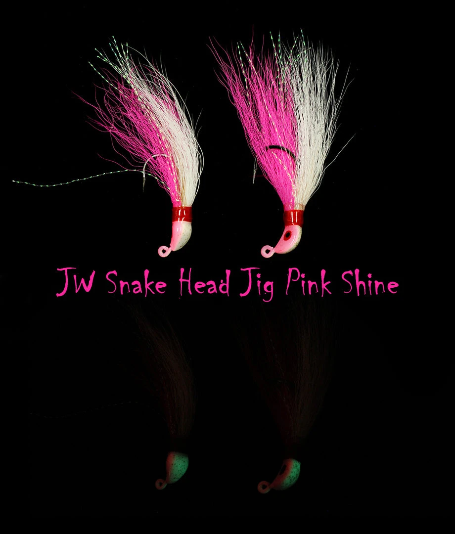 Jigging World Snake Head Bucktail Teasers Lures 2 Jigging World Snake Head Bucktail Teasers Lures