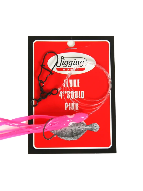 Terminal Tackle Jigging World Fluke Rigs With 4" Squid 3 Terminal Tackle Jigging World Fluke Rigs With 4" Squid