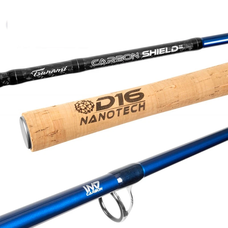 Tsunami Carbon Shield II Blue Casting Rods 1 Tsunami Carbon Shield II Blue Casting Rods