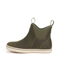 Apparel Xtratuf Men's Leather 6" Ankle Deck Boots Green 10 Apparel Xtratuf Men's Leather 6