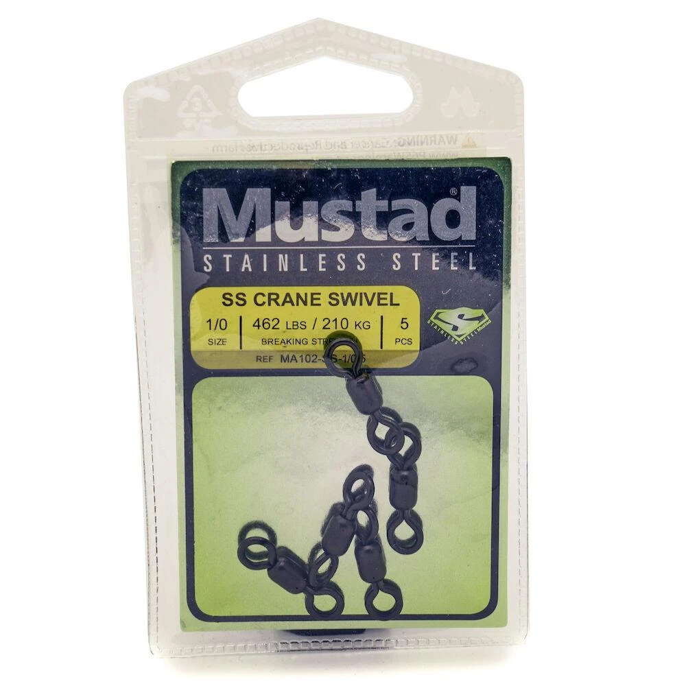 Mustad MA102-SS Crane Stainless Steel Swivels 2 Mustad MA102-SS Crane Stainless Steel Swivels