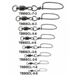 Tsunami TBBSCL Ball Swearing Swivels With Coastlock Snap Terminal Tackle