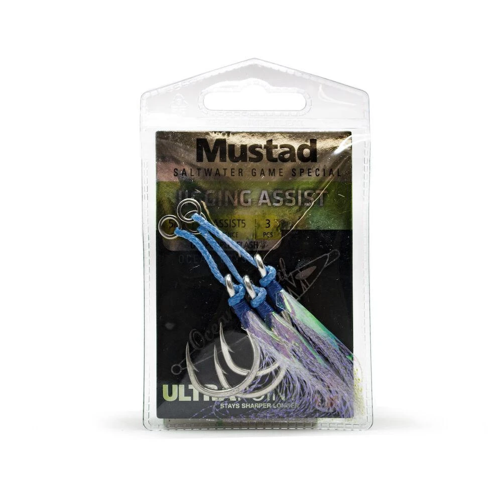 Mustad J-Assist5 Ocean Crystal Jigging Assist Rig 2 Mustad J-Assist5 Ocean Crystal Jigging Assist Rig