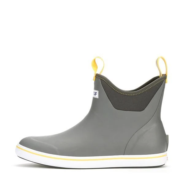 Xtratuf Men's 6" Ankle Deck Boots Gray/Yellow Apparel 2 Xtratuf Men's 6" Ankle Deck Boots Gray/Yellow Apparel