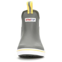 Xtratuf Men's 6" Ankle Deck Boots Gray/Yellow Apparel 10 Xtratuf Men's 6