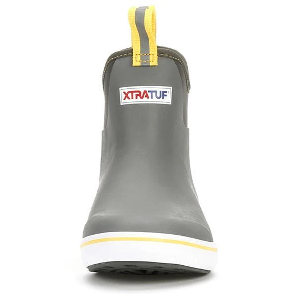 Xtratuf Men's 6" Ankle Deck Boots Gray/Yellow Apparel 5 Xtratuf Men's 6" Ankle Deck Boots Gray/Yellow Apparel
