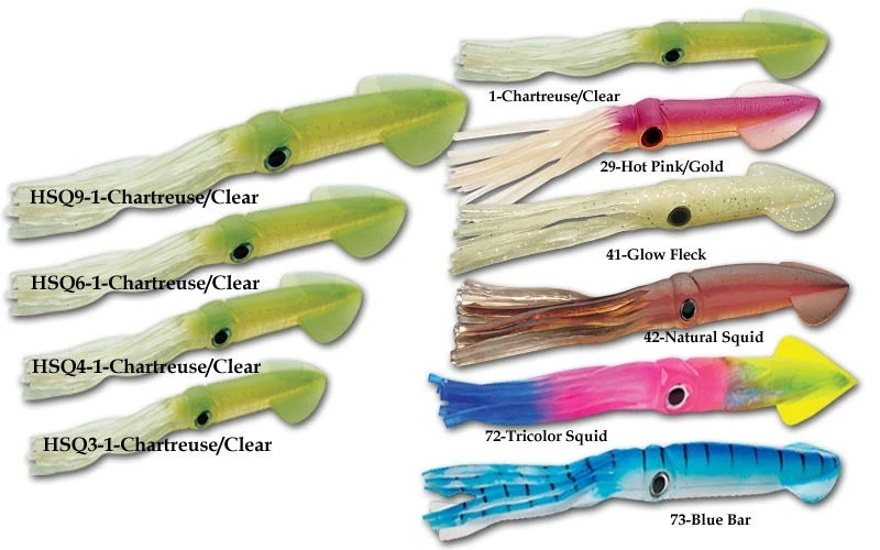 Tsunami Holographic Soft Plastic Squids Lures Tsunami Holographic Soft Plastic Squids Lures